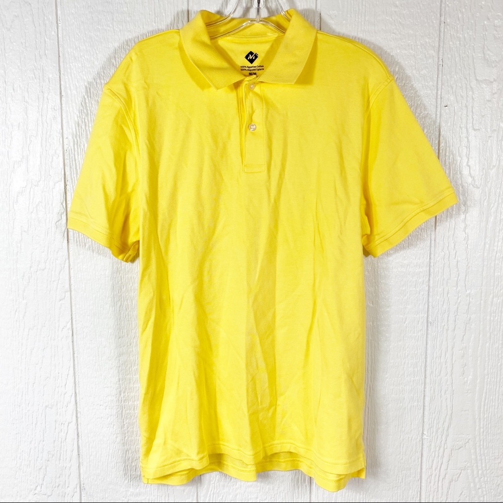 Vibrant Yellow Polo Shirt cotton